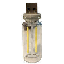 USB Car Interior Atmosphere Lights Plug-in USB LED Bulb Lamps for Bedroom, Nursery, Car,Warm Light