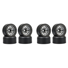8PCS 1.9 Metal Beadlock 12 Hole Wheel Hub Rims for 1/10 RC Crawler Axial SCX10 90046 AXI03007 TRX4 D90,1