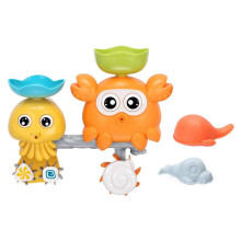 Colorful Bath Toys for Toddlers 1-3, Water Tub Toys with Sprinkler & Cups, Ideal Gift in Color Box