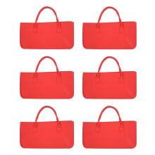 6X Borsa in Feltro, Custodia in Feltro, Borsa in Lssig di Capacita' - Rossa