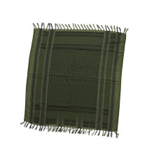 Deep Army Green Cotton Shemagh Scarf for Outdoor Activities and Camping