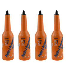 4X Flair Bartender Bartending Practice Bar Pub Bottiglia di Vino Cocktail Shaker - Arancione
