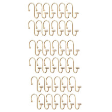 36X Anneaux de Crochets de Rideau de Douche, Anneaux de Rideau de Douche Décoratifs en Laiton pour Tringle de Douche de Salle de Bain, Crochets de