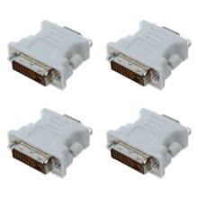 4X Semoic DVI Męski Przejściówka (DVI - D 24 1) na ŻeńSkie VGa (15-Pinowe)