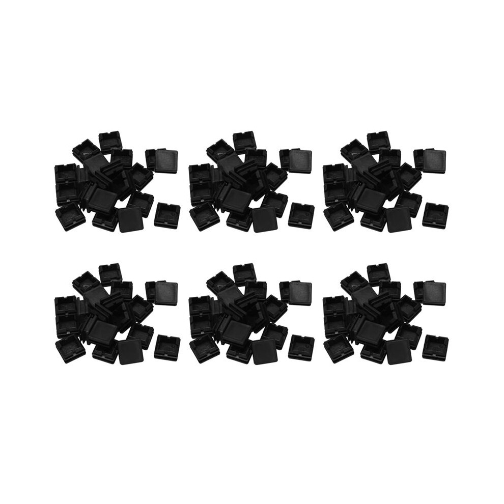 Square Table Chair Leg Tube Pipe Feet Insert Cap 25Mmx25mm 120Pcs Black 4761068265119