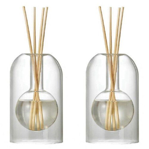 2X FöRvaringsbehåLlare Diffuserflaskor Aromaterapi Diffuserflaska Modern Diffuser Glasflaska Eterisk Olja Organizers,A