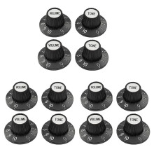 12X Perillas de Sombrero de Bruja Perillas de Sombrero de Copa Perillas de Control de Volumen de Tono para Pedal de Efecto de Amplificador de Bajo de