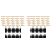 50 Pack Unfinished Wood Coasters, 4 Inch Blank Wooden Coasters Crafts Coasters with Non-Slip Silicon Dots Square