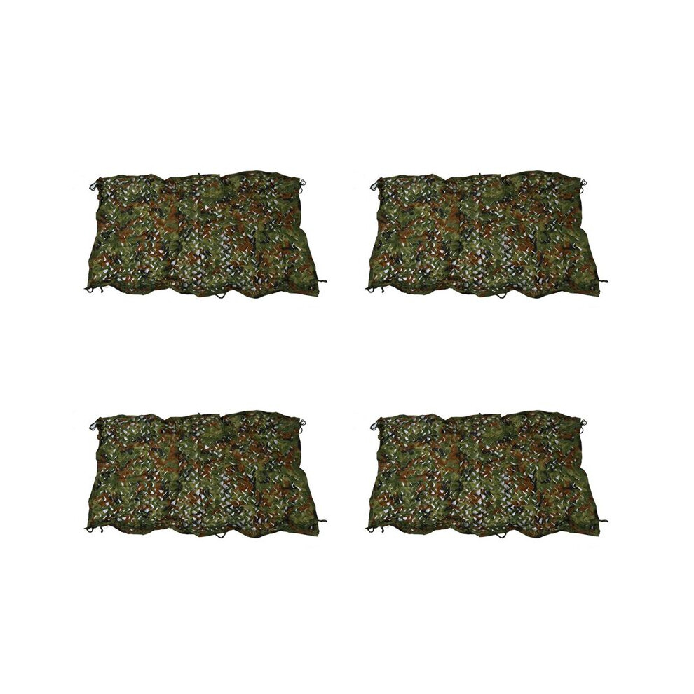 Typecat 4Pcs 1Mx2m 39X78 Inch Woodland Camouflage Camo Net Cover Hunting Shooting Camping Army