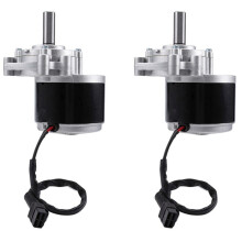 2X 250W 24V 75Rpm Low Speed Brush Motor, 44Mm Longer Shaft, 17Mm Shaft Diameter , Wheel Chair Used Gear Brushed Motor
