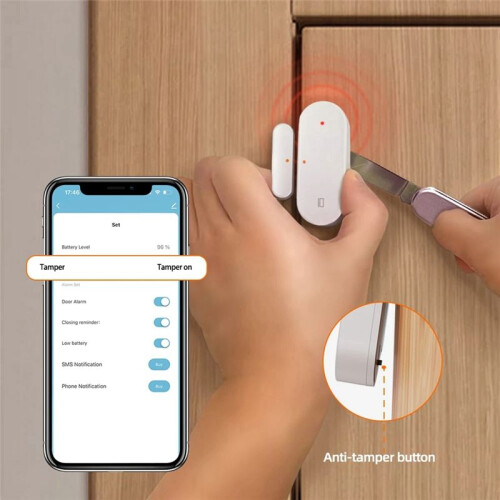 Tuya ZigBee  Door Sensor Door Open/Closed Wireless Detector Tamper Alarm Security System Work with Alexa Home 1