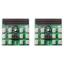 2X Breakout Board 12 Port 6Pin LED Display 12V Power Netzteil Server Adapter für 1200W 750W Netzteil GPU Miner Mining BTC ETH