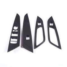 For  4 Series G26 2021 2022 Car Window Glass Lift  Button Panel Frame Cover Trim Accessories (ABS Carbon Fiber)