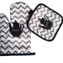 (2) Cute Oven Mitts and Pot Pad Sets Non-Slip Potholders Kitchen Heat Resistant Hot Pads for Kitchen