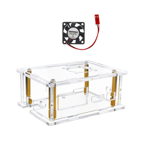 For Kickpi K2B Acrylic Case with Cooling Fan Cooler Transparent Protective Shell for Kickpi K2B H618 Development Board