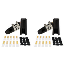 Kit Bocchino per Clarinetto In Sib da 58 Pezzi Include Legatura, Cuscinetti per Bocchino, Ance per Clarinetto 2.5 e Cappuccio In Plastica Nera