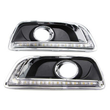 LED Daytime Running Lights for Chevy Malibu 2012-2015 Fog Lamp Turn Signal Light, 3 Colors White+Yellow+ Light