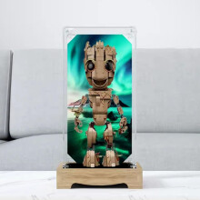 Dustproof Acrylic Display Case for 76217 Little Tree Man Model, Crystal Clear Collectible Box (2)