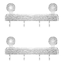 2X Light Luxury Style Punch-Free Storage Rack, Shower Organizer Suction, Suction Cup Shelf