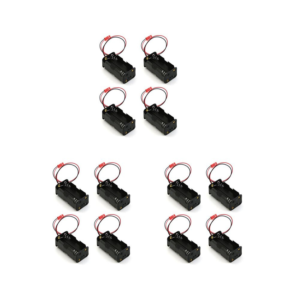 12Pack 6V 4Xaa Battery Container Case Holder Pack Box Jst Plug Receiver For Hsp Redcat 1/8 1/10 Rc Nitro Power Car Truck 6032598266241