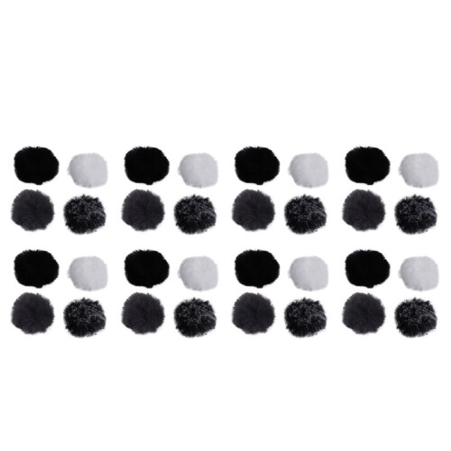 8X Lavalier Microphone Furry Windscreen Fur Windshield Wind Muff Soft for    Lapel Lavalier Mic 5Mm