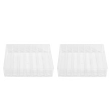 3X Oogschaduw Palet Organizer- 7 Sectie Verdeelde Make- Acryl Palet Organizer Houder voor Vanity Cosmetics Make-