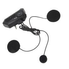 Casque de moto avec casque Bluetooth, batterie Li-ion 1000mAh, noir, Y10 doux