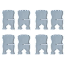 8Pcs Book Stand Silicone Mold Carved Eid Resin Quran Folding Book Stand Holder Muslim Prayer Book Organizer Bookshelf
