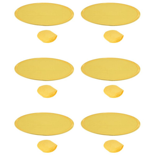 6X Ventilateur Rond Pliable Rose Jaune
