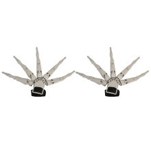2Pcs White Articulated Finger Extensions, Flexible Durable Plastic Robotic Finger Props for Role Play Games