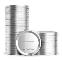 100Pcs 70mm Regular Mouth Canning Lids for ,Jars Split -Type Metal Jar Lids for Canning,for Regular Mouth Jars
