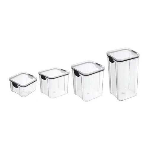 Stackable Sealed Jar for Kitchen-Large Plastic Grain Storage Organizer, Household Moisture-Proof Seasoning Container
