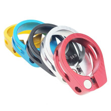 5PCS Titanium Bicycle Post Clamp Ultralight Aluminum Clip+Ti Bolts MTB Road Bike Seatpost Clamp 34.9mm Accessories