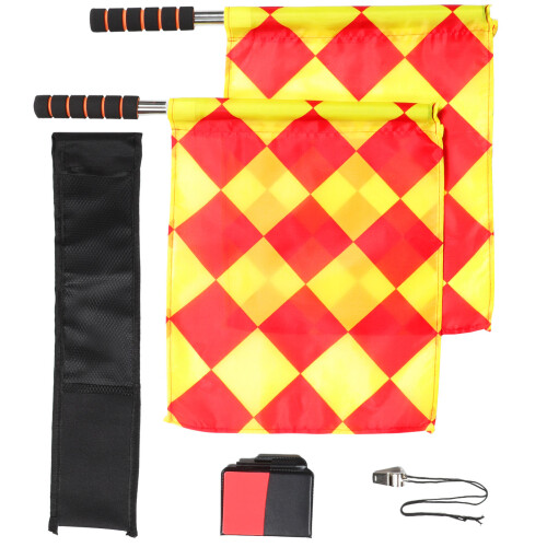 Conjunto De Bandeiras Futebol Com Lápis E Apitos Para Árbitro 1