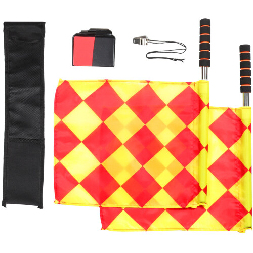 Conjunto De Bandeiras Futebol Com Lápis E Apitos Para Árbitro 2