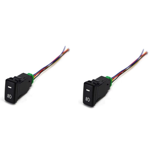 2 Pcs Auto Retrofit  Waterproof Toggle  Fog Lamp  with 4  for   White Light 1