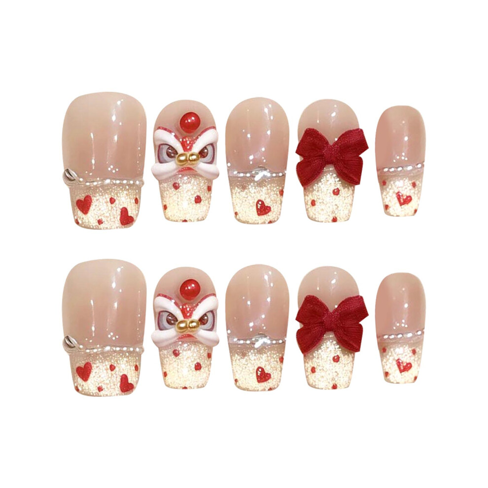 Phui-Pet-Supplies (Short Ladder) Chinese Style Press On Nails For Stage