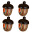 Unscrewable Pine Cone Hazelnut DIY Accessories Pendant Keychain Storage Small Box Color Model 1
