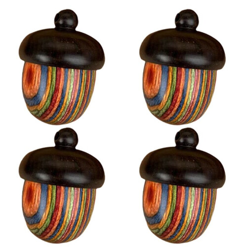 Unscrewable Pine Cone Hazelnut DIY Accessories Pendant Keychain Storage Small Box Color Model