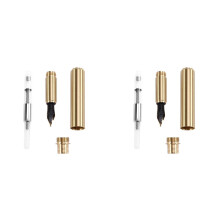 2X Woodturning Pen Kit with Refill Copper Turning Supplies for DIY Making Classroom Supplies, Teacher Student Gifts
