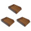 3X PU Leather Collection Letter Tray, Document Desk Organizer,Stackable Office File Document Tray Holder (Brown) 1