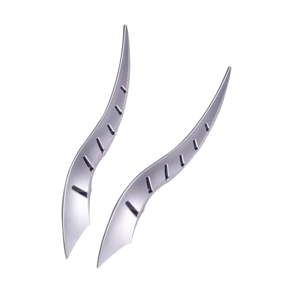 (Silver) Car Roof Dragon Horn Modification Gothic Punk 3D Dragon Horns Stickers Decor For Suv Sedan Hatchback Car Accessories Silver 6434023418766