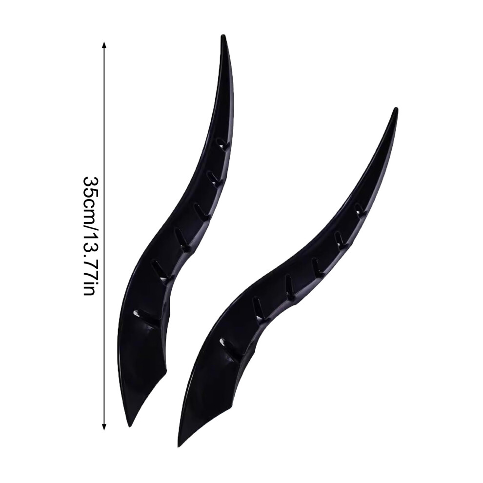 (Black) 3D Dragon Horn Stickers For Suv Sedan Hatchback Black 6461731029038