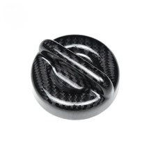 Real Dry Carbon Fiber Fuel Tank Cap Cover for 500 Abarth 595 696 Interior Modification Trim Sticker Accessorie