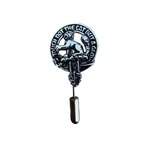 MacPherson Clan Crest Pewter Cap Lapel Tie Pin