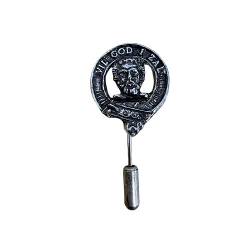 Menzies Clan Crest Pewter Cap Lapel Tie Pin