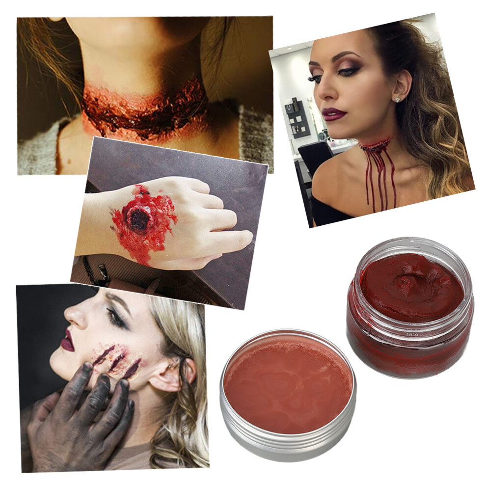 Skin Wax Makeup Kit with Fake Blood & Scar Wax for Halloween, 30g