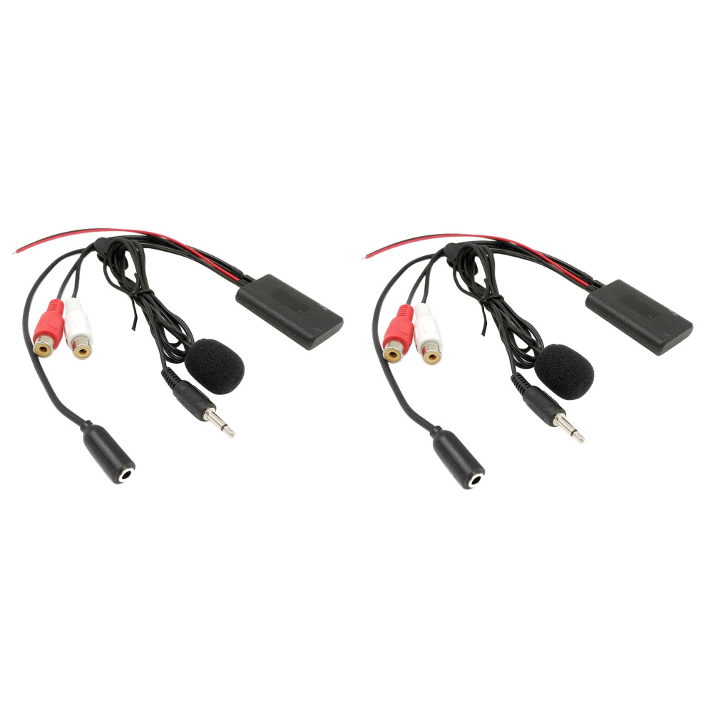 2X Universal Car Radio 3.5Mm Rca Audio Aux Input Microphone Cable For For For For 6032472805917
