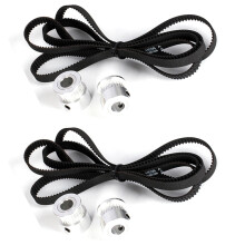 2X Z-Axis GT2 Timing Belt Pulley Kit 24 Teeth Synchronous Wheel and 1068mm Belt for TRONXY X5SA/X5SA PRO 3D PRINTER