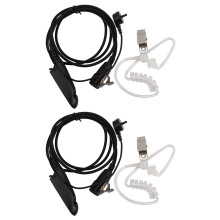 2X Air Acoustic Tube Earpiece Mic Headset PTT for  GP380 Portable Radio Walkie Talkie GP 340 GP328 GP1280